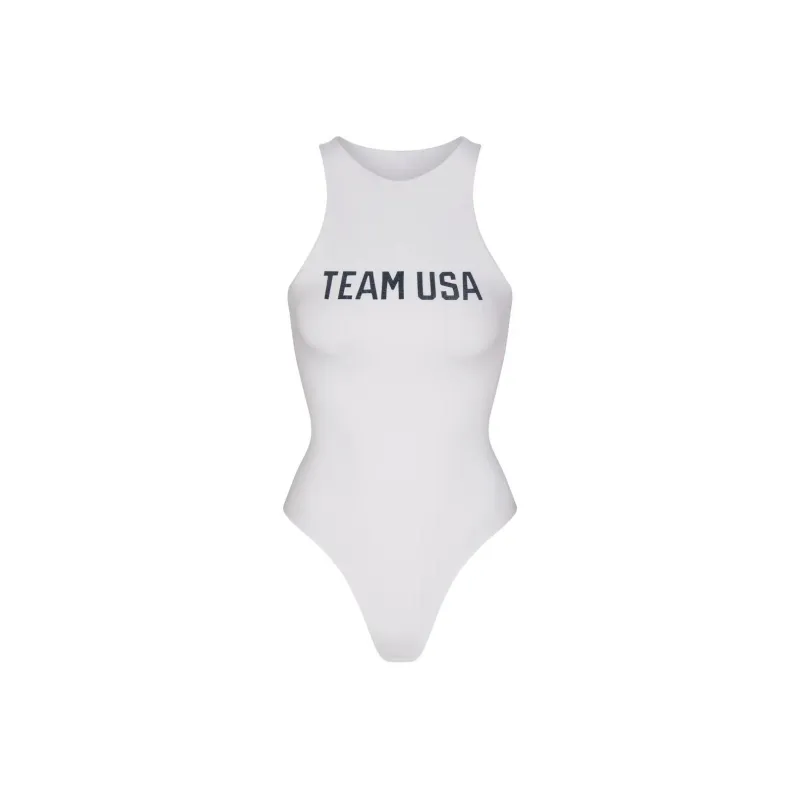 Skims USA Olympic Team Co-branded Bodysuits Women's WHITE/White-0