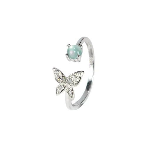 GUANFEI Ice Glutinous Jadeite Rings Women's
