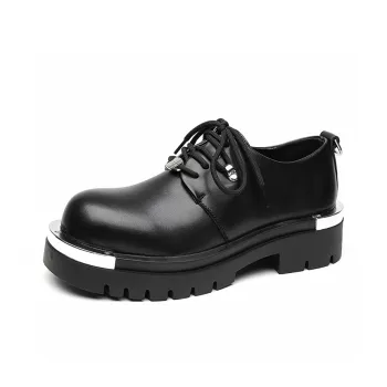MADALLO Abrasion Resistant Height Increasing Low Top Casual Shoes Men's Black
