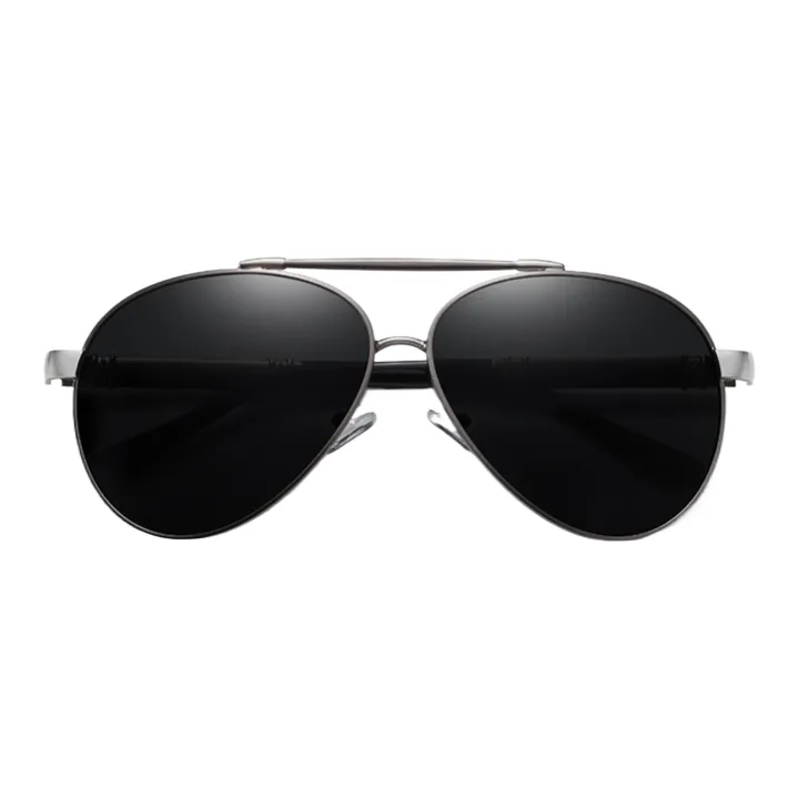 Thunder Pailong Alloy Aviator Sunglasses Men's Black, Silver, Gold-6