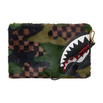 SPRAYGROUND Polyester Wallet Unisex Black/Brown With Army Green