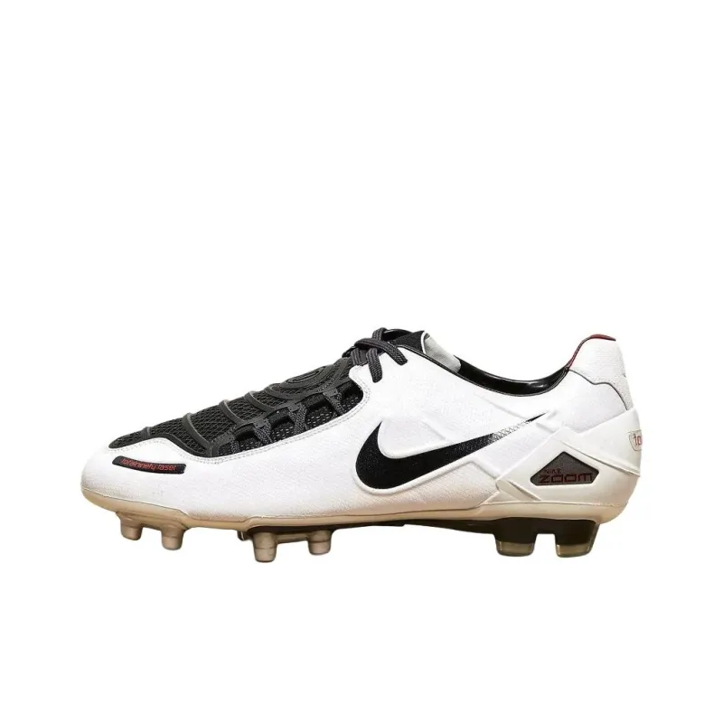 Nike Total 90 Laser Anti Slip Wear Resistant Soccer Shoes Unisex White Black-0
