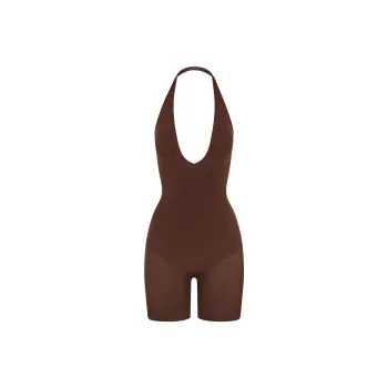 SKIMS SEAMLESS SCULPT DEEP PLUNGE SHORT BODYSUIT Bodysuits Women's COCOA/Cocoa