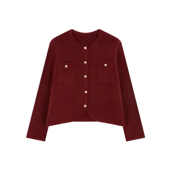 Mo Han Yi Mei Jackets & Coats Women's Vintage Red