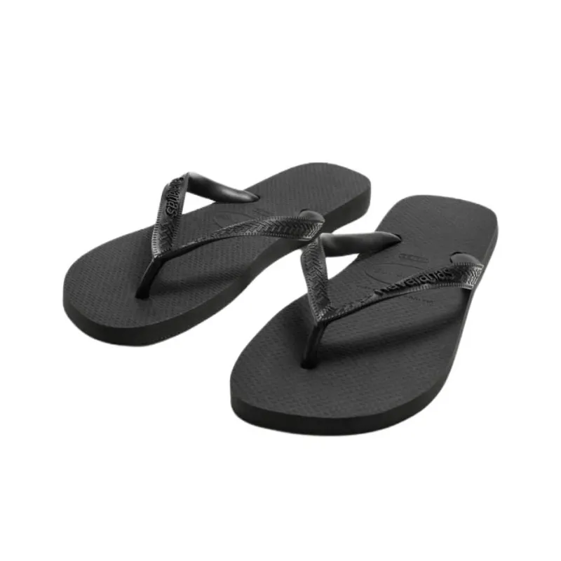 Havaianas x ZARA Rubber Sole Abrasion Resistant Flip Flops Men's Black-2