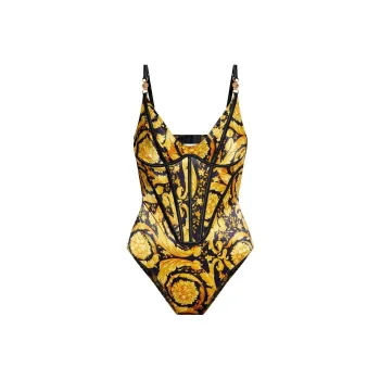 VERSACE Pattern-Printed Sleeveless Bodysuit
