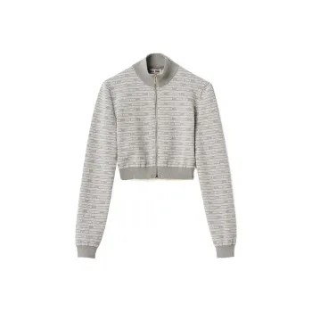 MIU MIU Zip-Up Cropped Cardigan