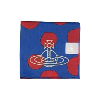 Vivienne Westwood Silk Scarves Unisex Blue Red