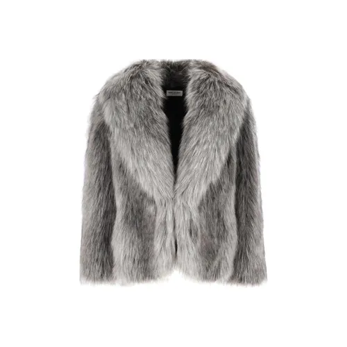 SAINT LAURENT Jackets & Coats Women's Gray