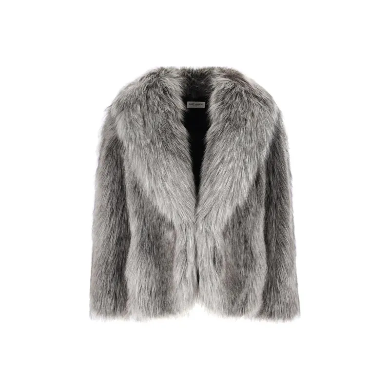 SAINT LAURENT Jackets & Coats Women's Gray-0