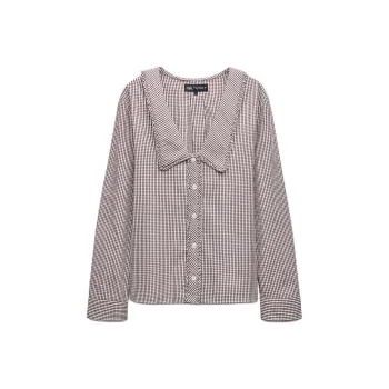 ZARA Trf Shirt Women's Brown/White