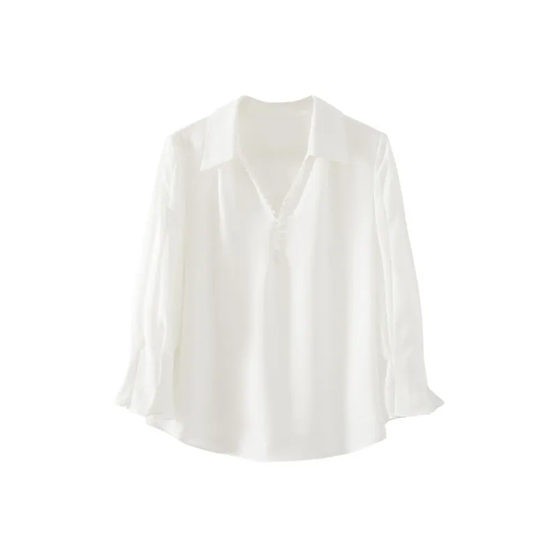 YALIDA French Shirt Chiffon Shirt Women's-2