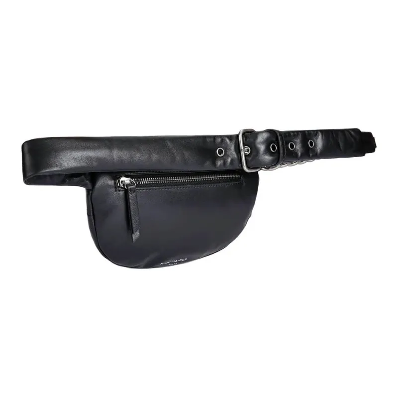 Kurt Geiger London Kensington Leather Fanny Pack Small Size Women's Black-1