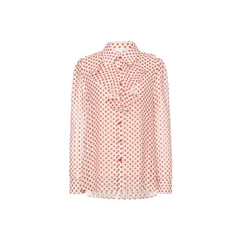 GOELIA Shirts Women's 32D White Base Dot