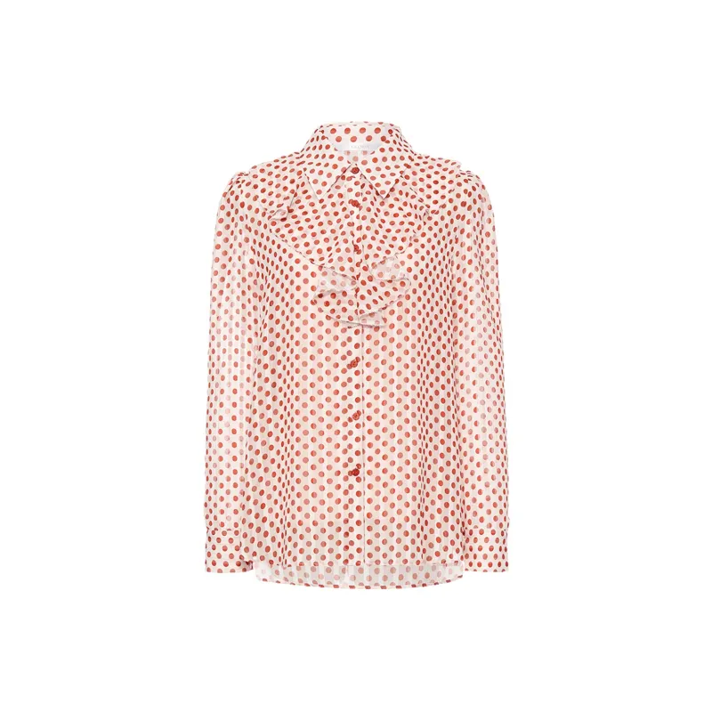 GOELIA Shirts Women's 32D White Base Dot-0