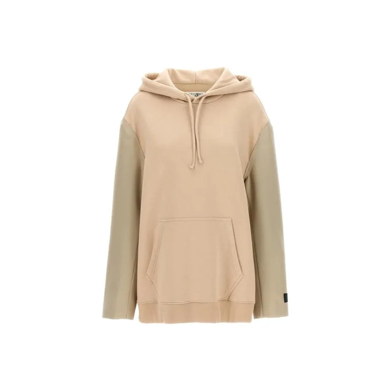 MM6 Maison Margiela Numbers motif Panelled Hoodie-0