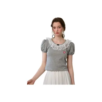  CHOCOOLATE Puff Sleeve T Shirt Women's Gray