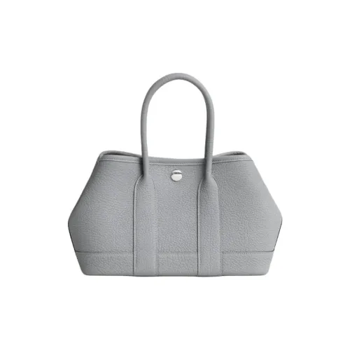 HERMES NEO GARDEN 23 stacey With Negonda Calfskin Handbag Regular Women's Mist Gray