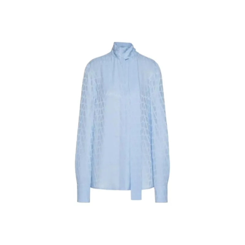 Valentino Toile Iconographe Jacquard Long-Sleeved Blouse-7
