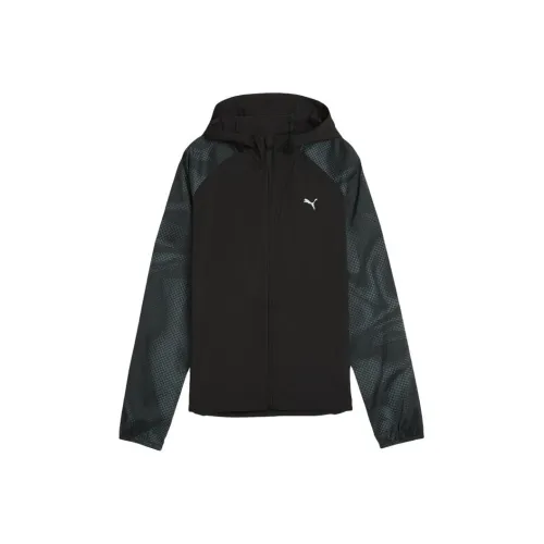 PUMA RUN FAVORITE AOP WOVEN JACKET W Jackets Coats Women's Black