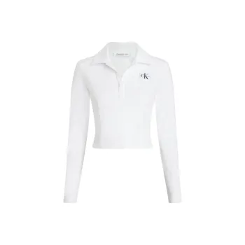 CALVIN KLEIN Polo Shirt Europe Version Women's Bright White