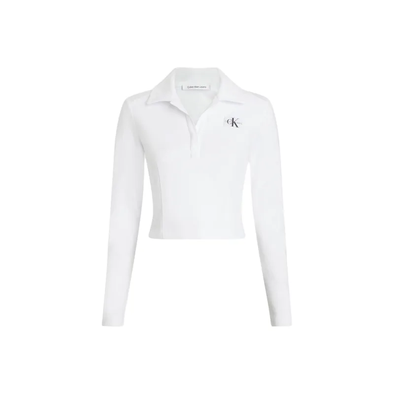 CALVIN KLEIN Polo Shirt Europe Version Women's Bright White-0