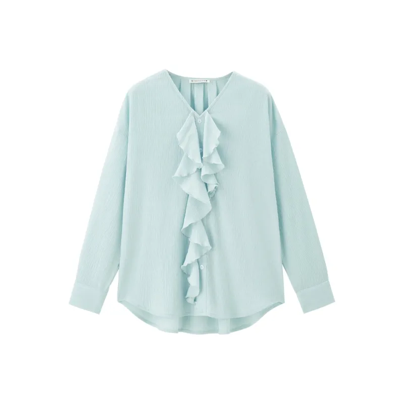 UNIQLO Shirt Women's Light Green-0