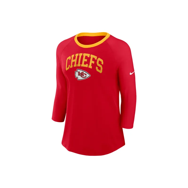 Nike Kansas City Chiefs Women's Nike Nfl 3/4 Sleeve T Shirt-0
