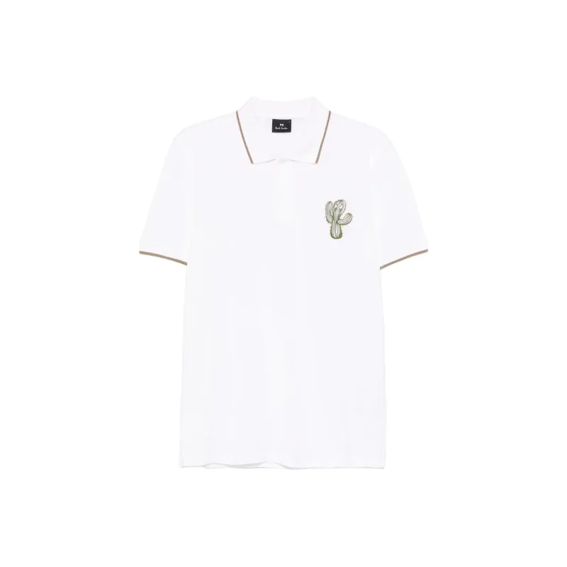 PS By Paul Smith Cactus embroidery Polo Shirt-0