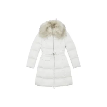 GUESS Eco Marisol Belted Puffer Coat Jackets Coats Women's White