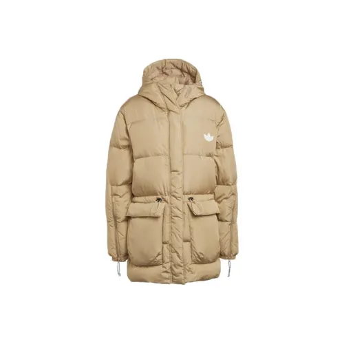 Adidas Originals Clover Series Outfit Down Jacket Winter Women's Light Khaki