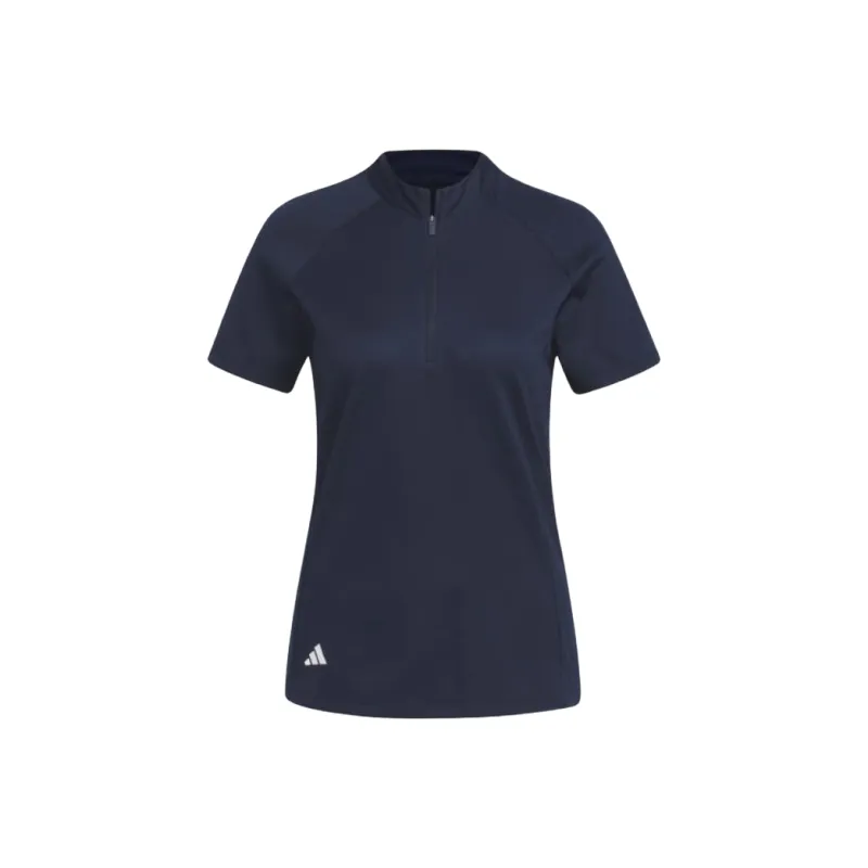 Adidas TEXTURED GOLF POLO Polo Shirt Women's Blue-0