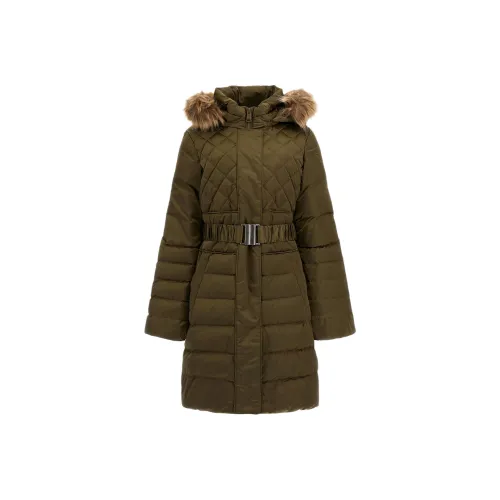 GUESS Real Down Long Puffer Down Jacket Women's Green