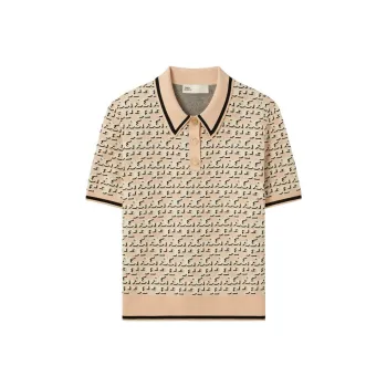 TORY BURCH Logo Jacquard Polo Shirt