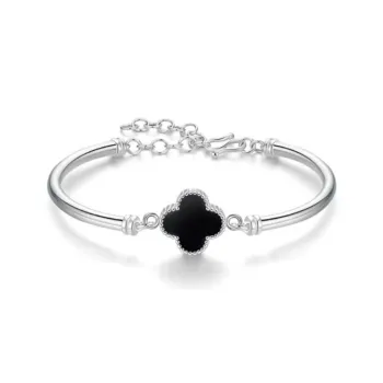 YUOFFICIAL 999 Fine Silver Bangles Women's