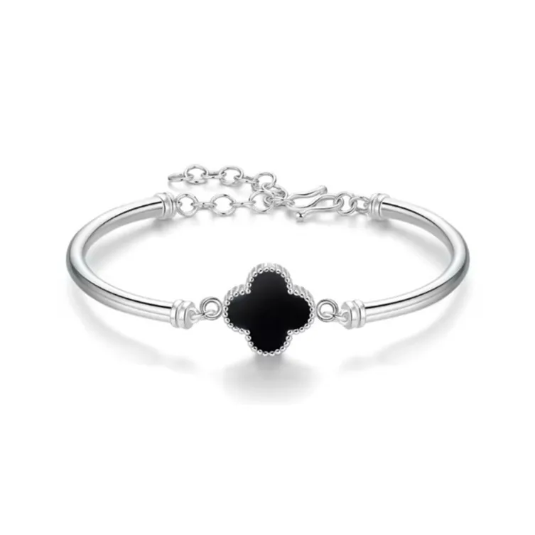YUOFFICIAL 999 Fine Silver Bangles Women's-0