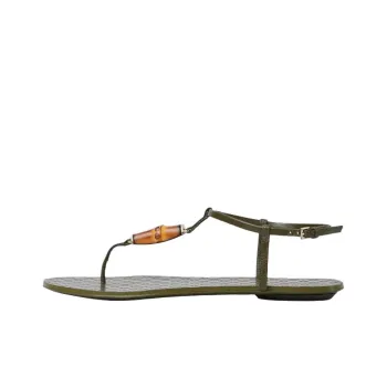 GUCCI One Strap Sandals Women's Dark Green