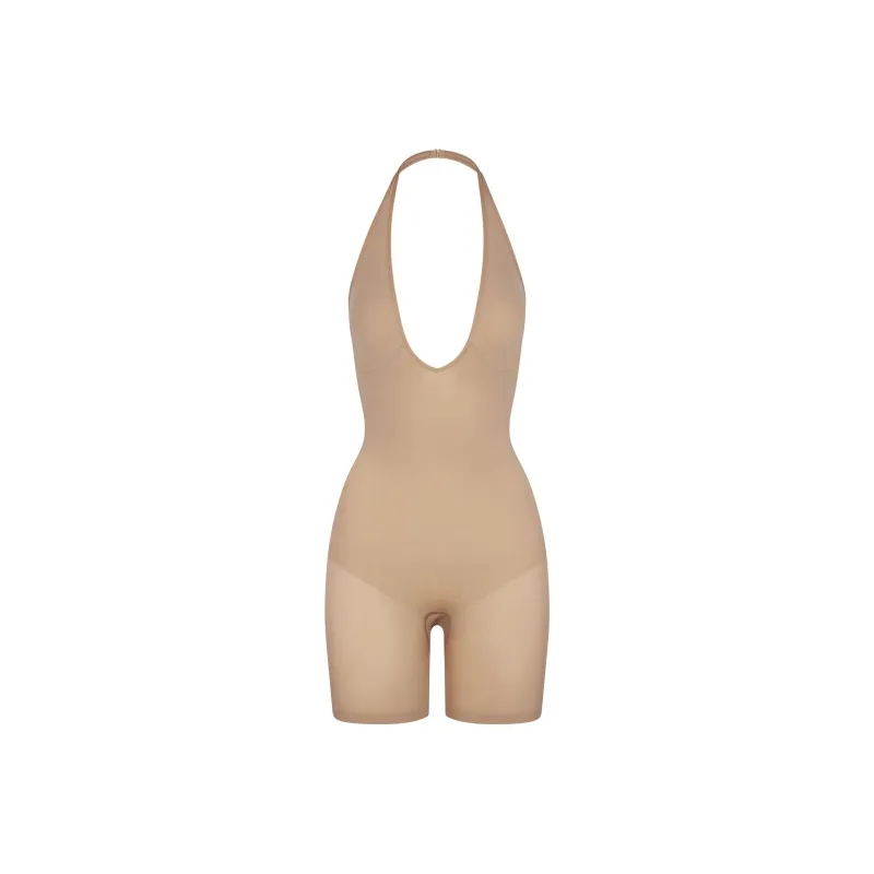 SKIMS SEAMLESS SCULPT DEEP PLUNGE SHORT BODYSUIT Bodysuits Women's CLAY/Clay-0