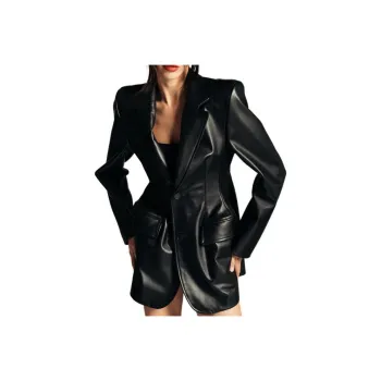 Balenciaga Hourglass Single-Breasted Leather Jacket