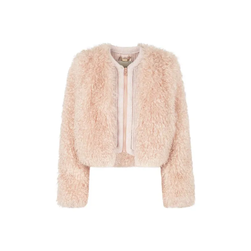 FENDI FW22 Jackets Coats Women's Pink-0