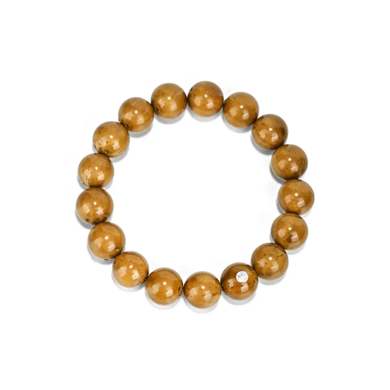 Yulan Wenwan Purple Gold Rat 13 15mm Buddhist Bead Collectible Beaded Bracelet Unisex-2