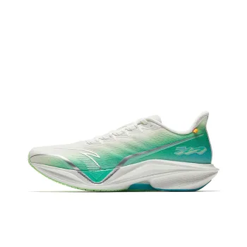 Anta MACH 5.0 Anti Slip Wear Resistant Low Top Casual Running Shoes Men's White Blue Green