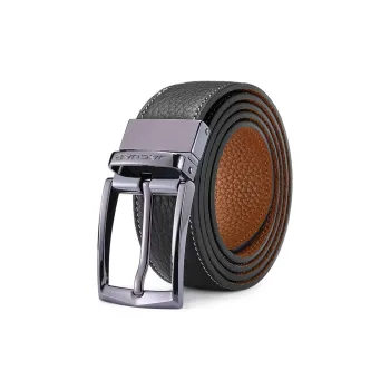 JAGUAR Cow Leather Belts Men's Gunmetal 3.4cm