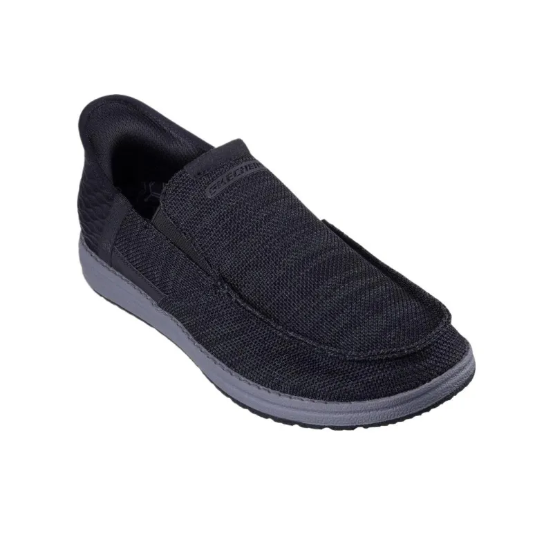 Skechers Melson Breathable Moisture Wicking Coverage Low Top Casual Shoes Men's Black-2