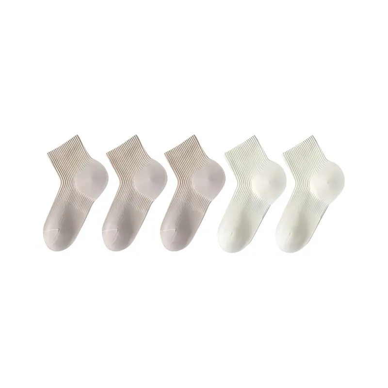 H YXIANG Mid Calf Socks Women's 5 Pack-12