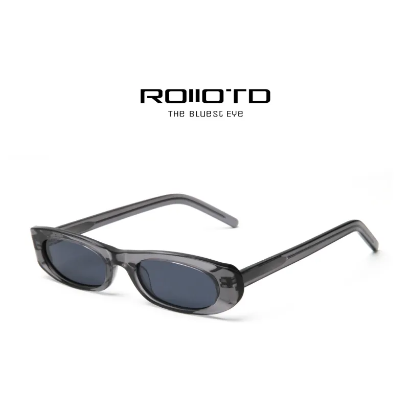 ROLLOTD Plate Frame Oval Sunglasses Unisex-5