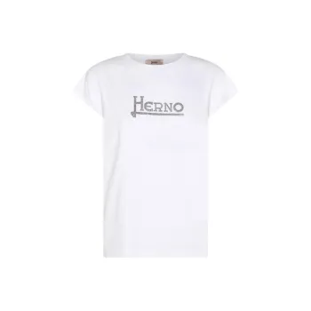 HERNO Logo Embellished Crewneck T Shirt