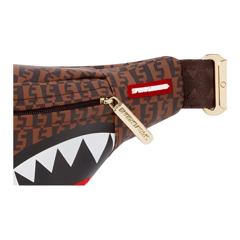 SPRAYGROUND Fabric Sling Bag, Shoulder Bag, Crossbody Bag Regular Unisex Brown-3