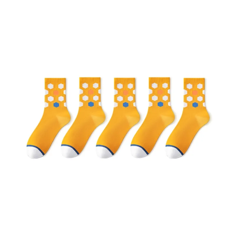 Taste The Color Mid Calf Socks Men's 5 Pack-11