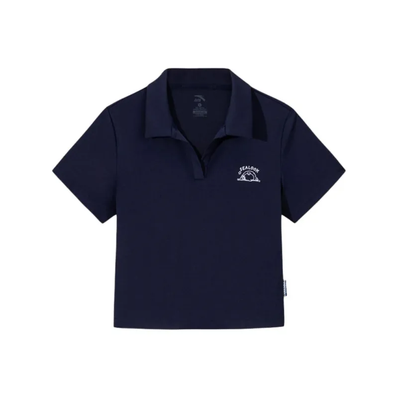 Anta x HAIBAOKANKAN,LIANMINGKUAN Life Collection Polo Shirt Women's Maya Blue-0